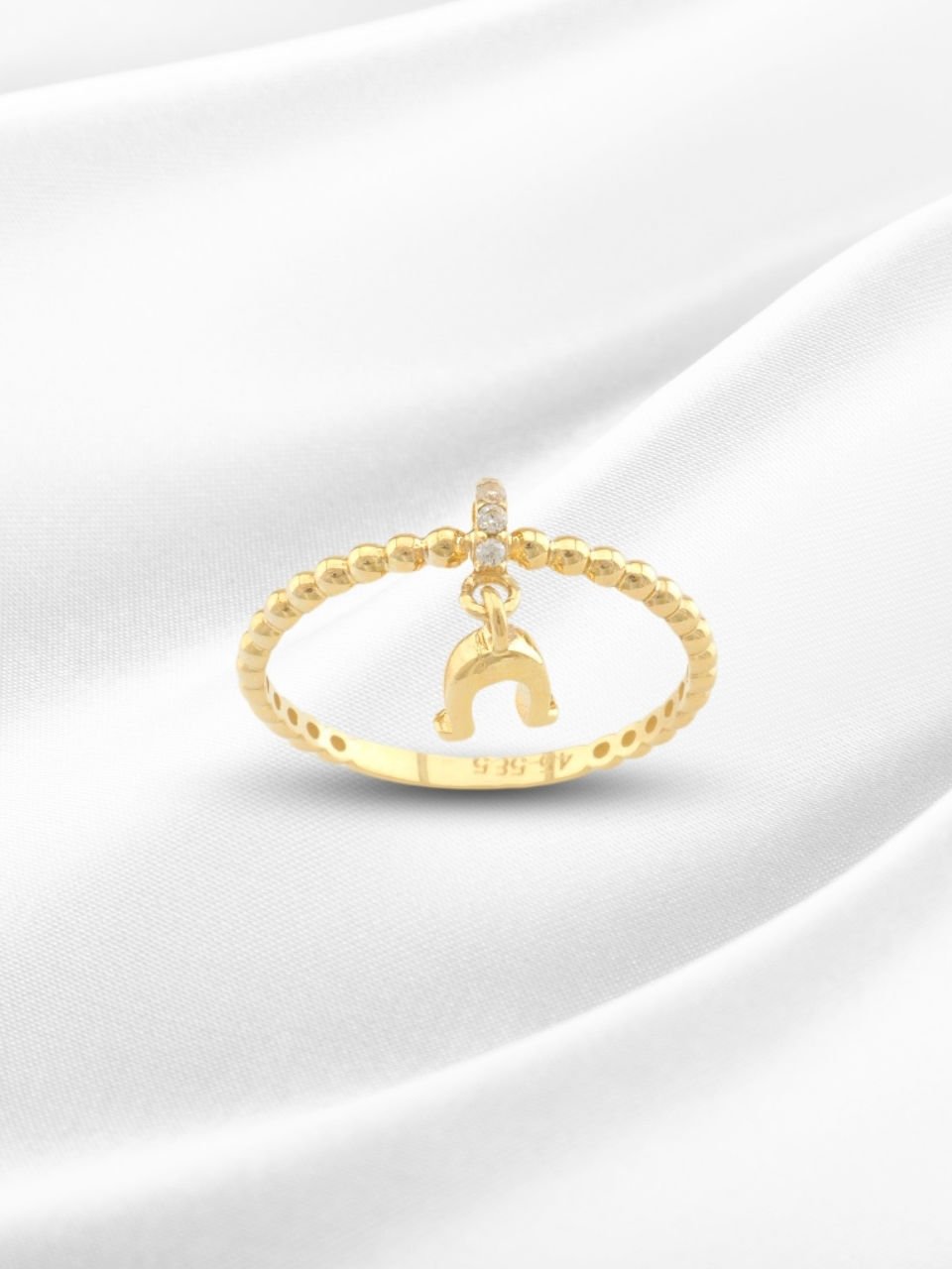 14 Ayar Altın At Nalı Figürlü Sallantılı Yüzük