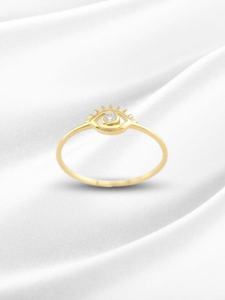 14 Ayar Altın Göz Figürlü Nazar Yüzüğü