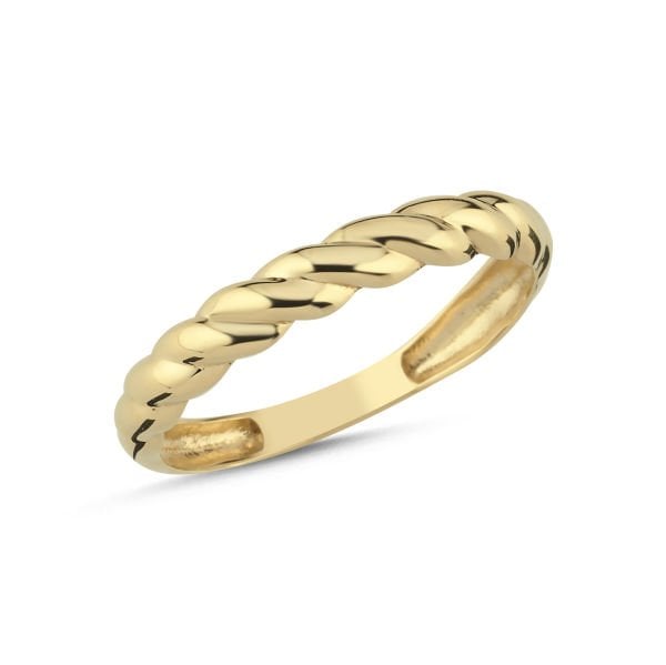 14 Ayar Altın Örgü Model Yüzük