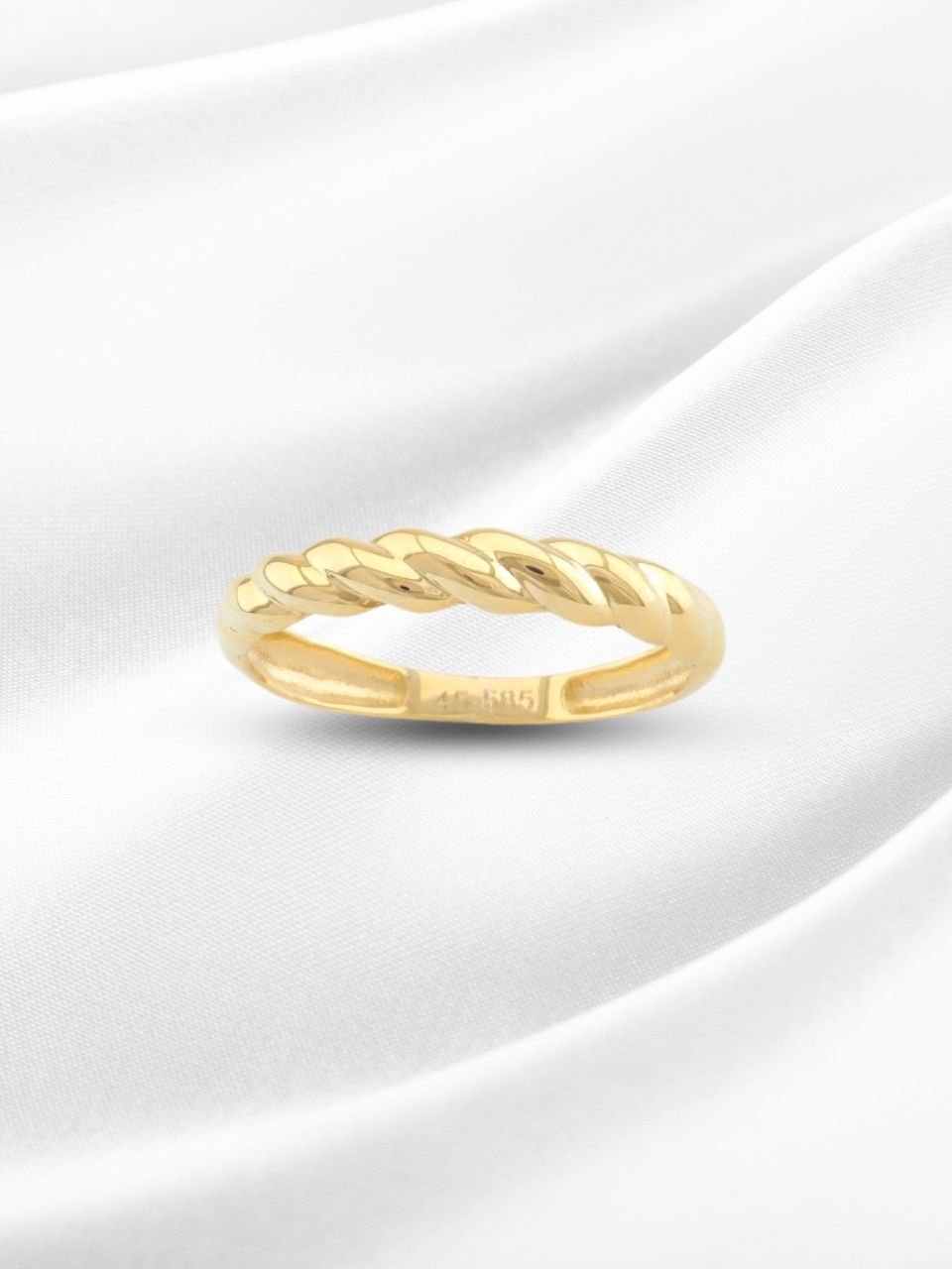 14 Ayar Altın Örgü Model Yüzük